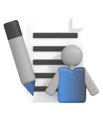 Profile Information on document file  3D Icon