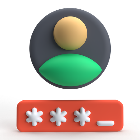 プロフィールログイン  3D Icon