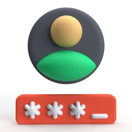 プロフィールログイン  3D Icon