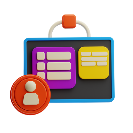 프로필 관리  3D Icon