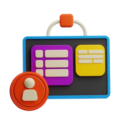 프로필 관리  3D Icon