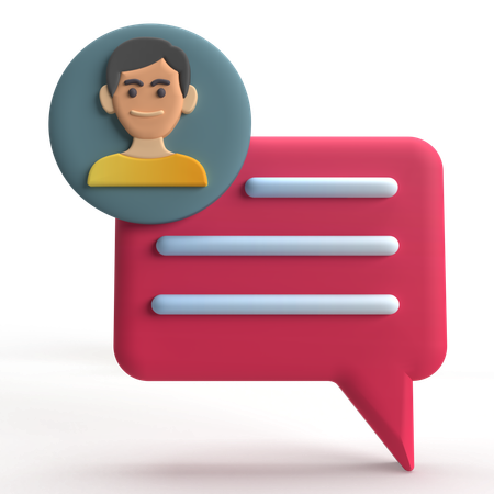 Profile Message  3D Icon