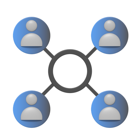 Profile network team  3D Icon