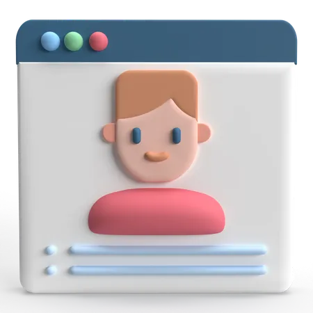 Profile Page  3D Icon