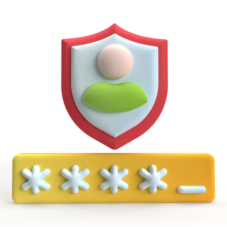 Profile Password  3D Icon