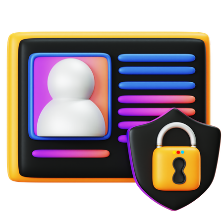 Profile Privacy 3D Illustration