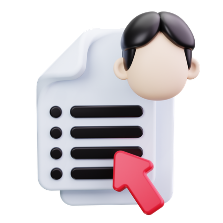 Profile Resume  3D Icon