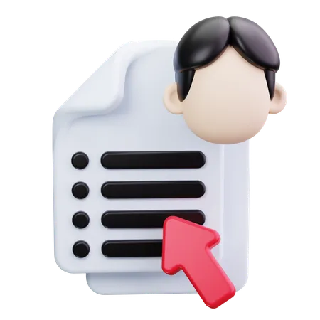 Profile Resume  3D Icon