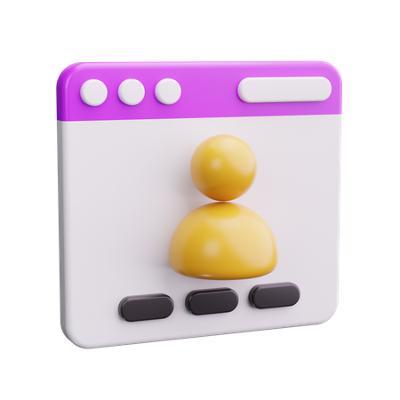 Profile Security  3D Icon