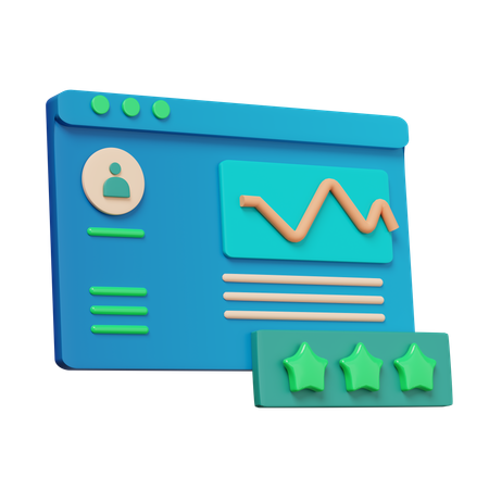 Profile Statistics  3D Icon