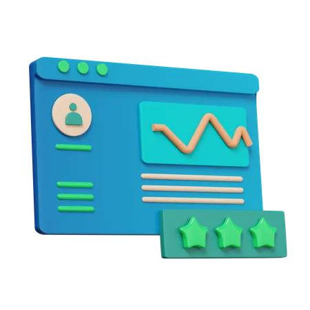 Profile Statistics  3D Icon