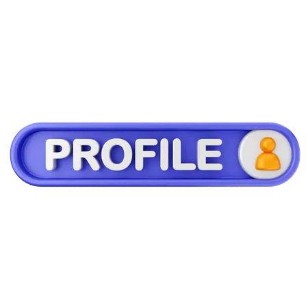 Profile Text Button  3D Icon