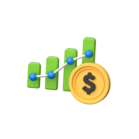 A Graphical Depiction Representing Financial Gain Earnings Or Positive Returns Commonly Used To Signify Success In Digital Analytics 3D Icon