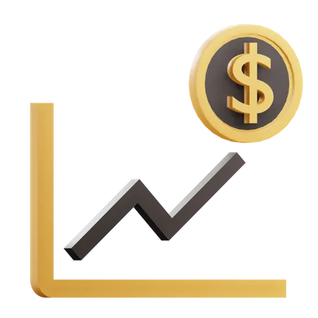Financial Profit Chart 3 D Icon 3D Icon