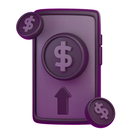 Profit d'argent en ligne  3D Icon