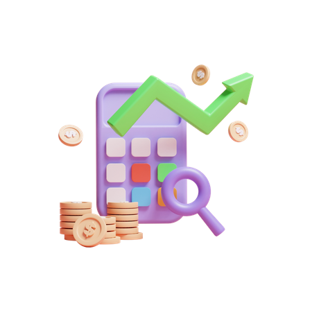 Profit Calculation  3D Icon