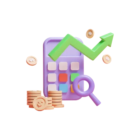 Profit Calculation  3D Icon