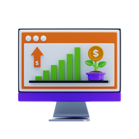 Profit Chart  3D Icon