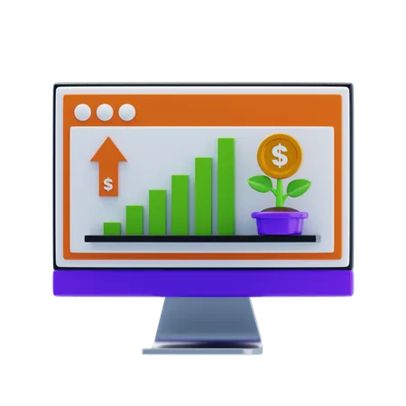 Profit Chart  3D Icon