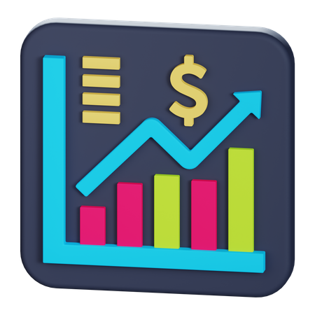 Profit Chart  3D Illustration