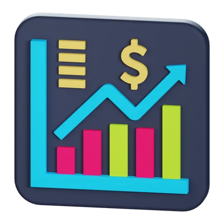 Profit Chart  3D Illustration