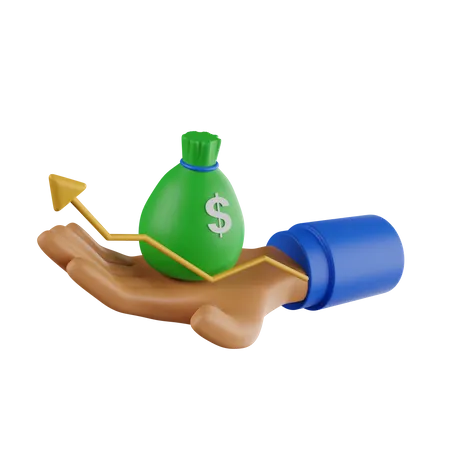 Croissance des bénéfices  3D Icon