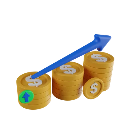Croissance des bénéfices  3D Icon