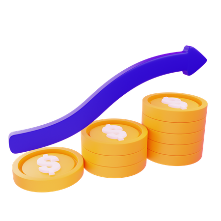 Croissance des bénéfices  3D Icon