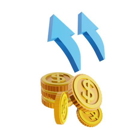 Profit en dollars  3D Illustration