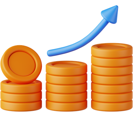 利益 財務成長  3D Icon