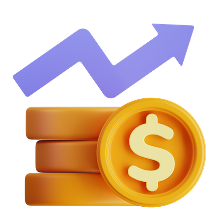 Bénéfice financier  3D Icon