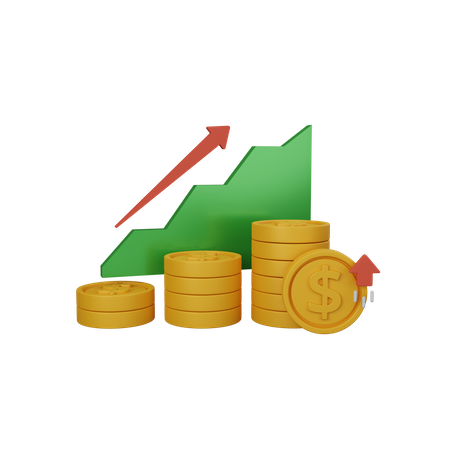 Bénéfice financier  3D Icon