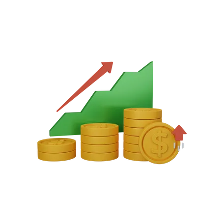 Bénéfice financier  3D Icon