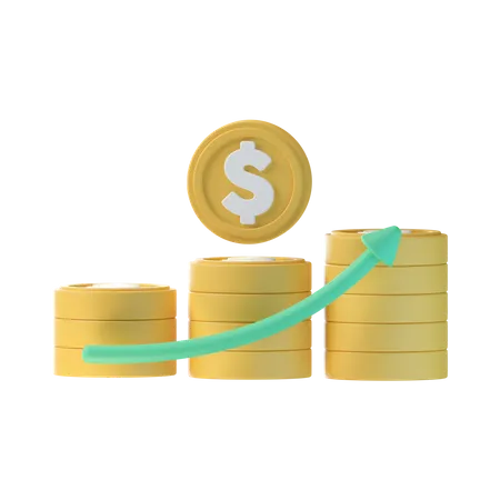 Bénéfice financier  3D Icon