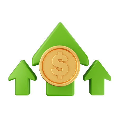 Bénéfice financier  3D Icon