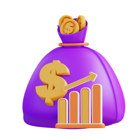 Bénéfice financier  3D Icon