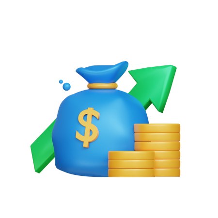 Bénéfice financier  3D Icon