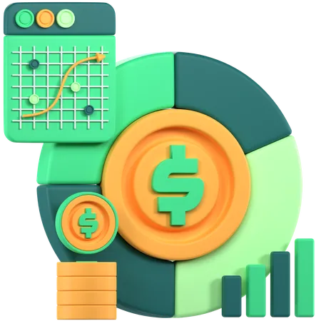 Profit Graph  3D Icon