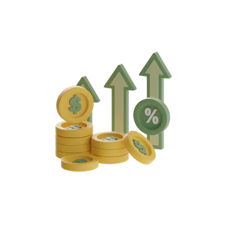 Profit Growth  3D Icon