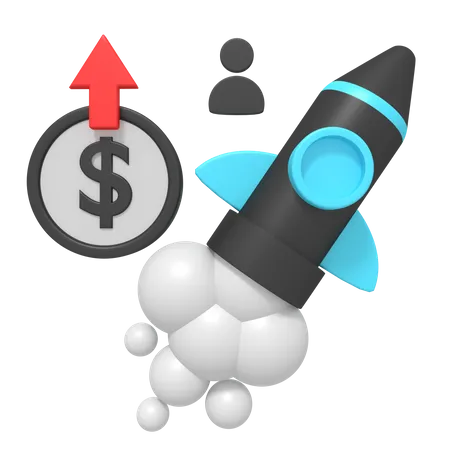 Profit Growth Of 3 D Icon 3D Icon