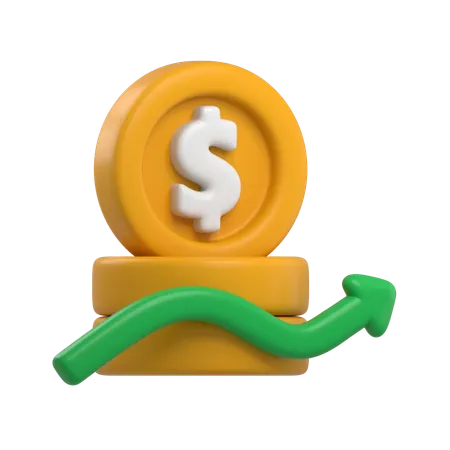 Profit Income  3D Icon