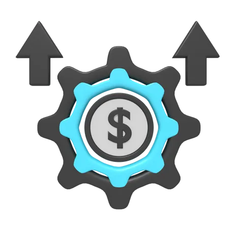 Increase Profits Of Dollars 3D Icon