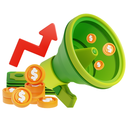 利益マーケティングとビジネスプロモーション  3D Icon