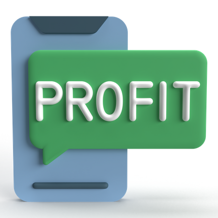 Profit Notification  3D Icon