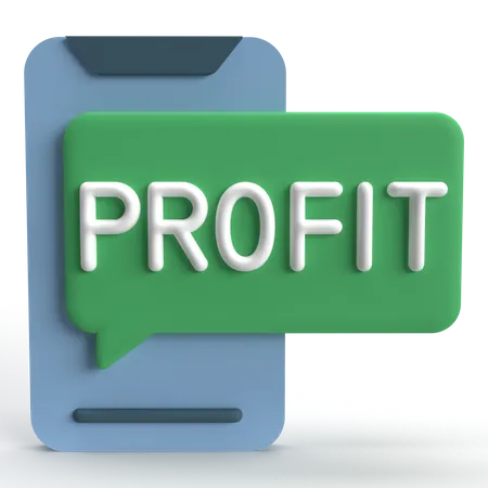 Profit Notification  3D Icon