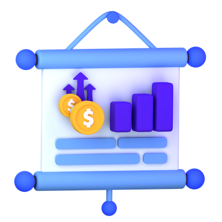Profit Presentation  3D Icon