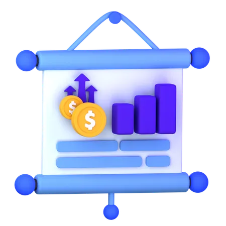 Profit Presentation  3D Icon