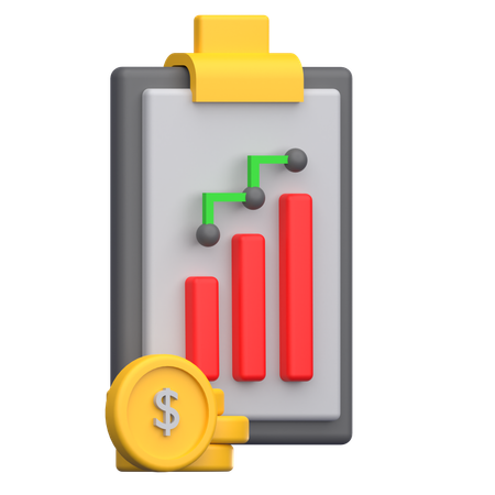 Profit report  3D Icon