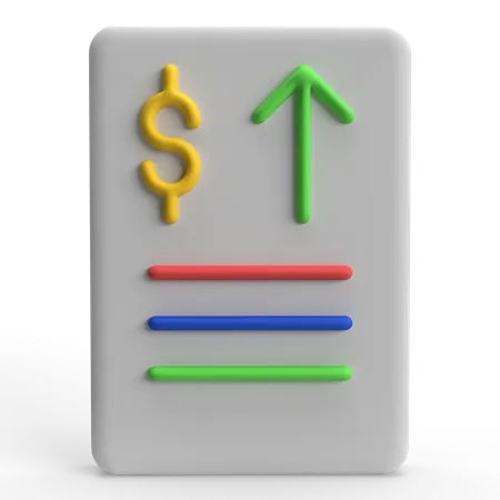 Profit Report  3D Icon