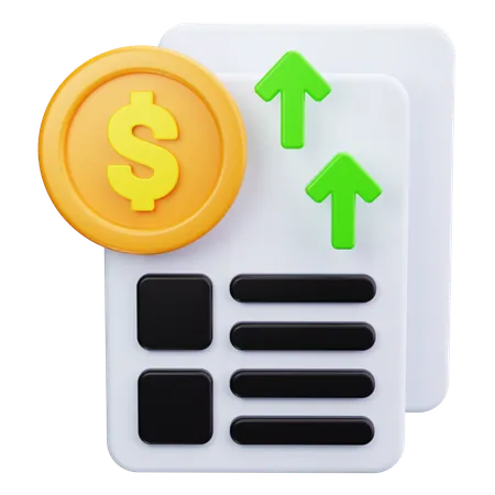 Profit Report  3D Icon